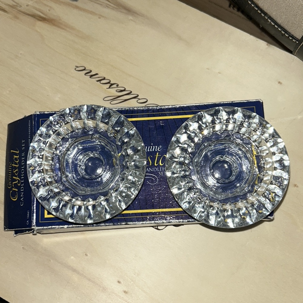 Pre-loved Collector’s Crystal Gallery Genuine Crystal Candle Holders